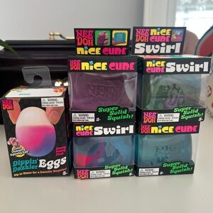 Needoh Nee Doh Lot Nice cube egg swirl cube nice cube NEW